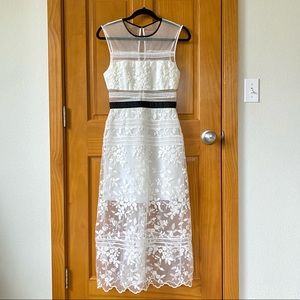 Self Portrait Lila mixed-lace midi dress sz. 6